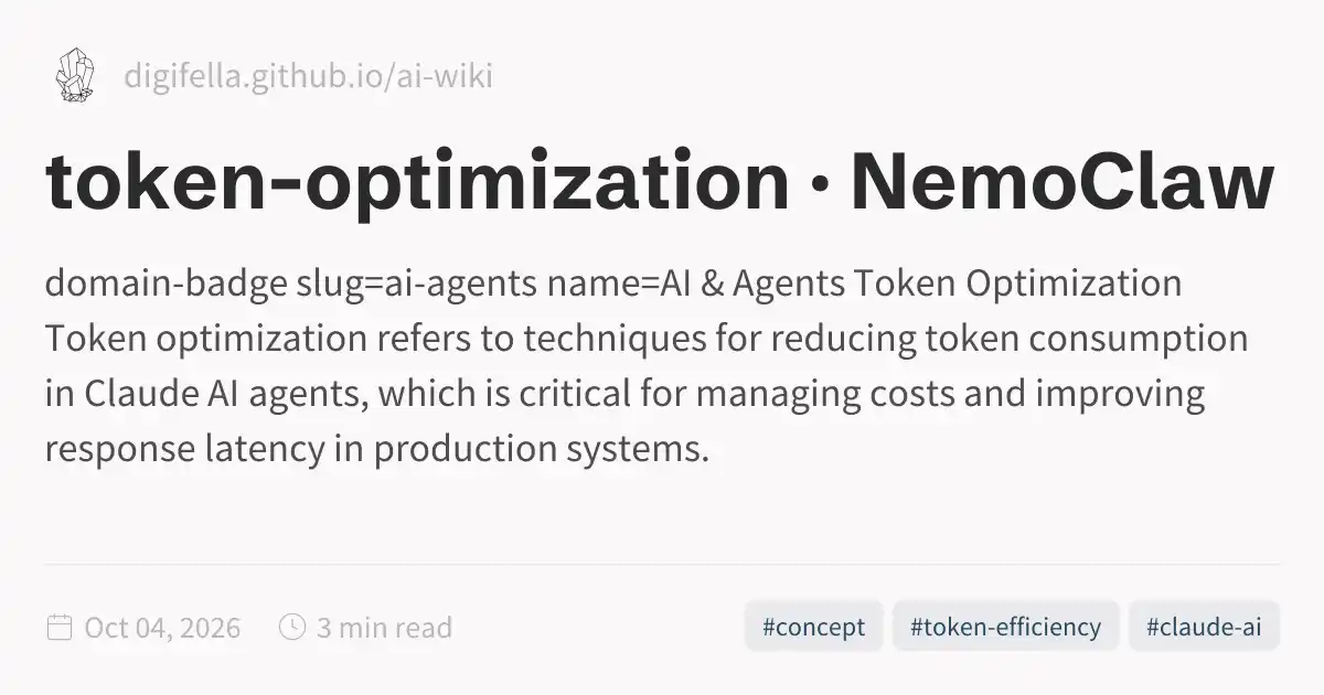 token-optimization · NemoClaw