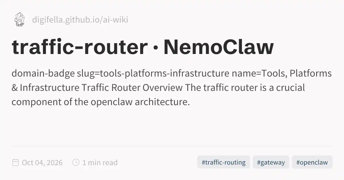 traffic-router · NemoClaw