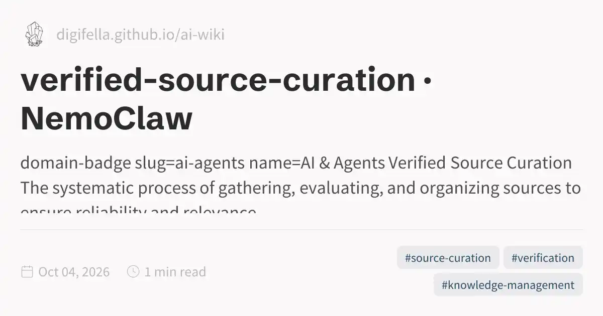 verified-source-curation · NemoClaw