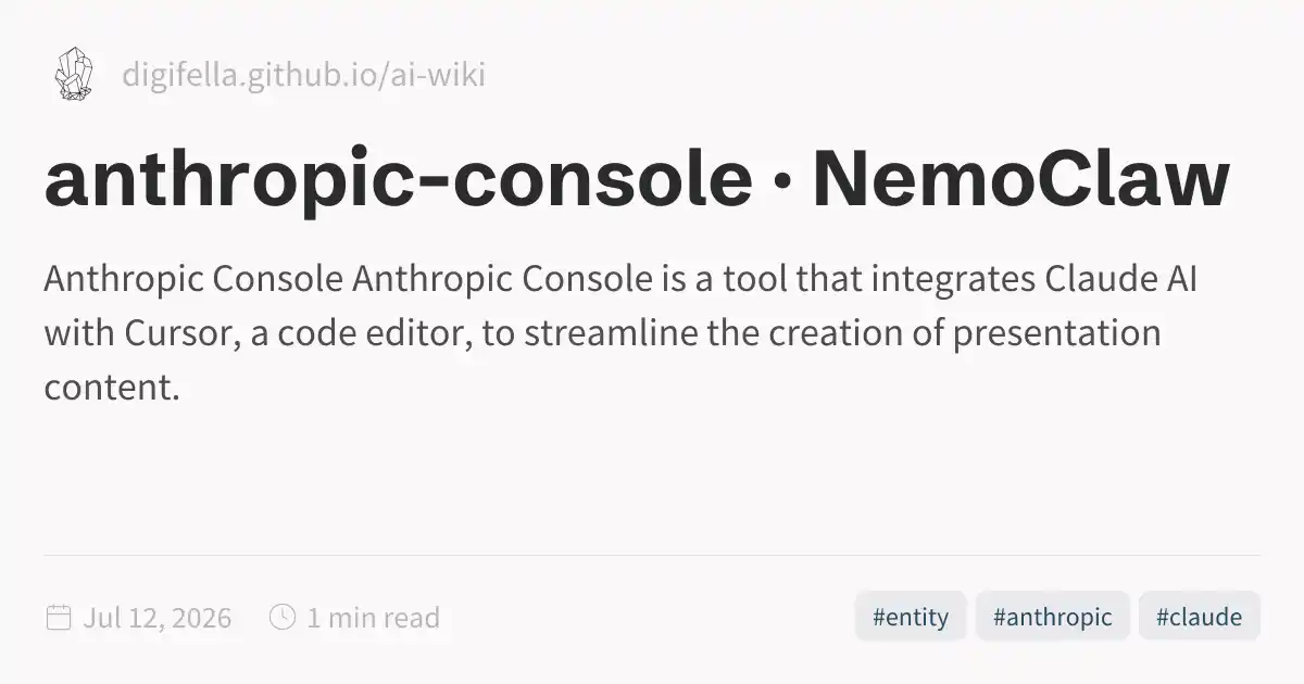 anthropic-console · NemoClaw