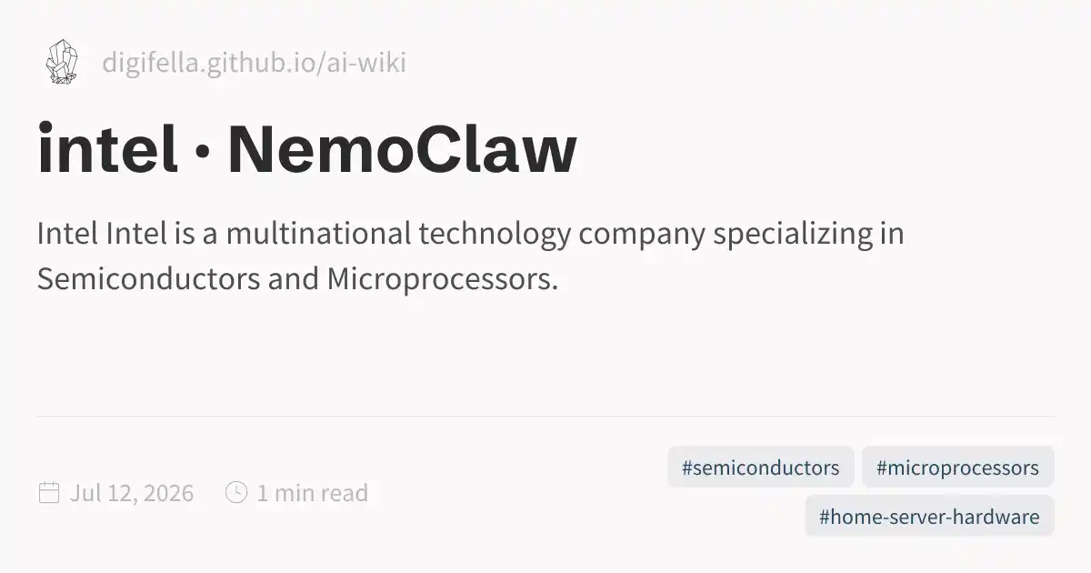 intel · NemoClaw