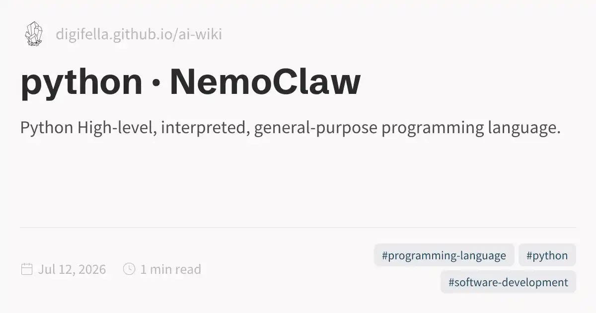 python · NemoClaw
