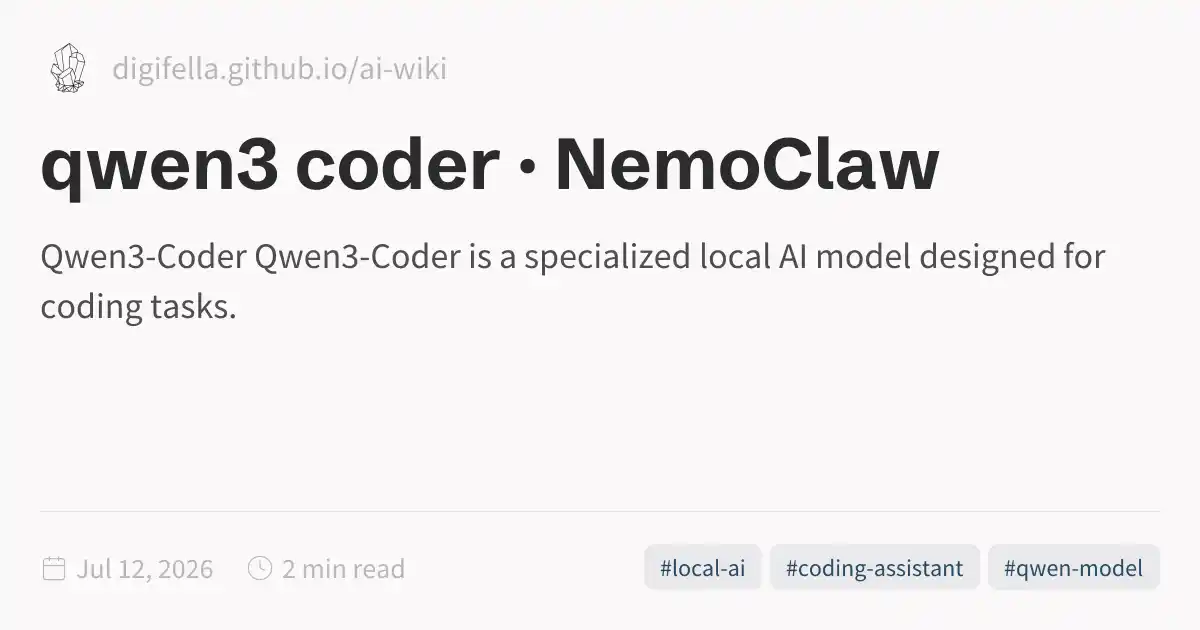 qwen3 coder · NemoClaw