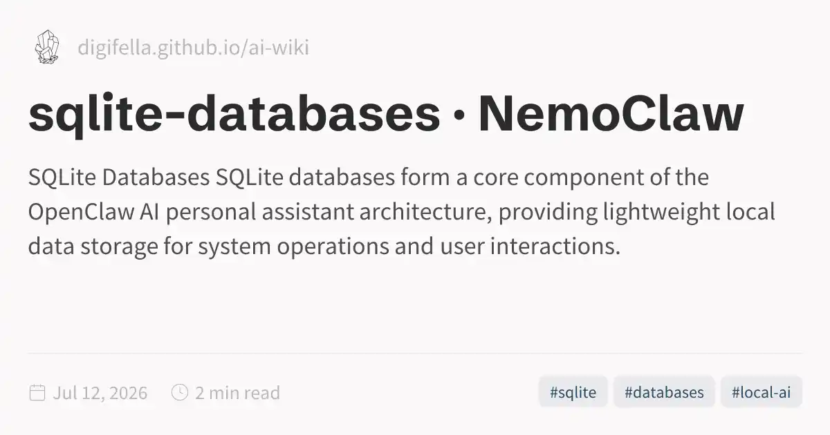sqlite-databases · NemoClaw